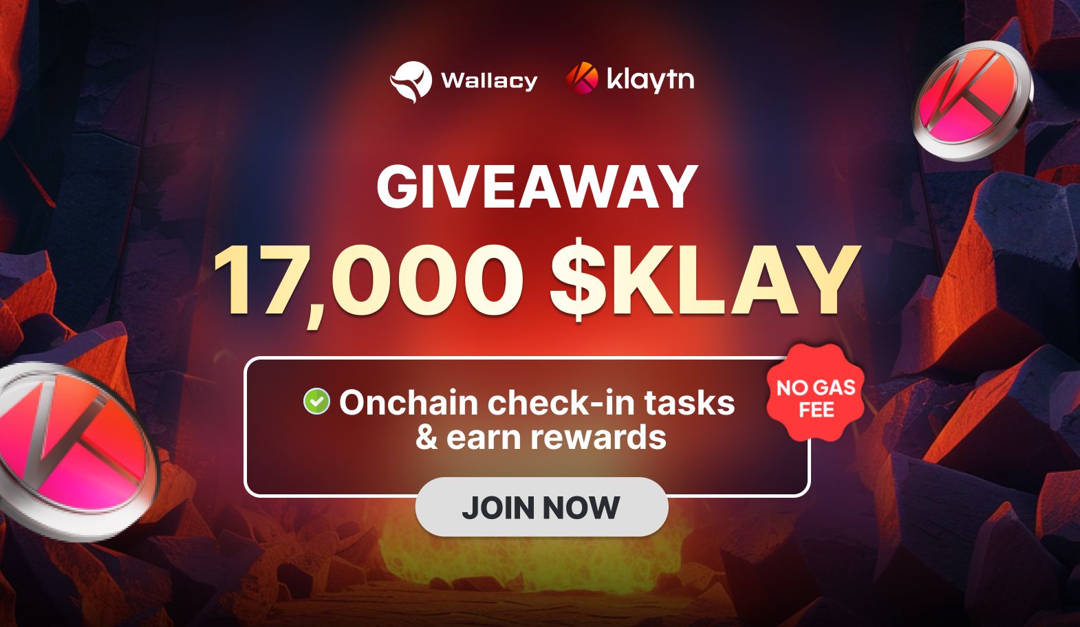 [Galxe] 17,000 $KLAY Giveaway - Celebrate the Wallacy and Klaytn Partnership