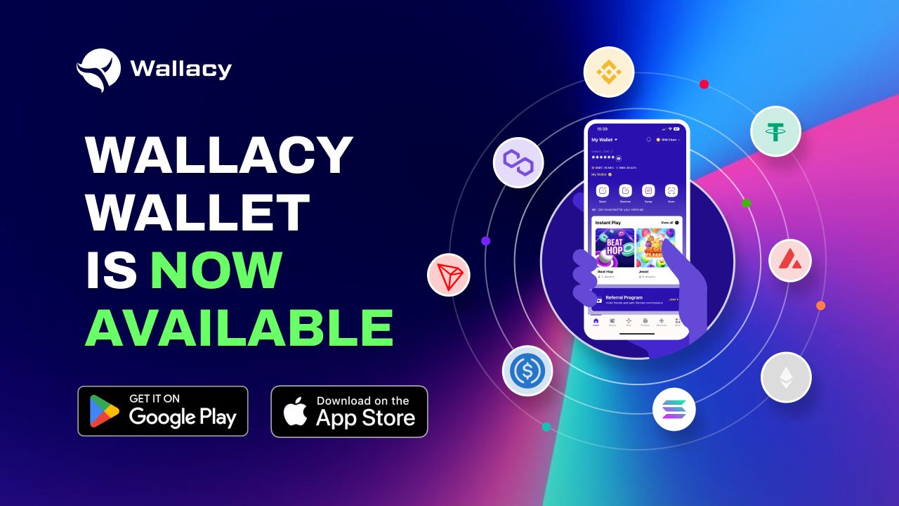 WALLACY WALLET IS NOW AVAILABLE ON BOTH GOOGLE PLAY AND APP STORE 