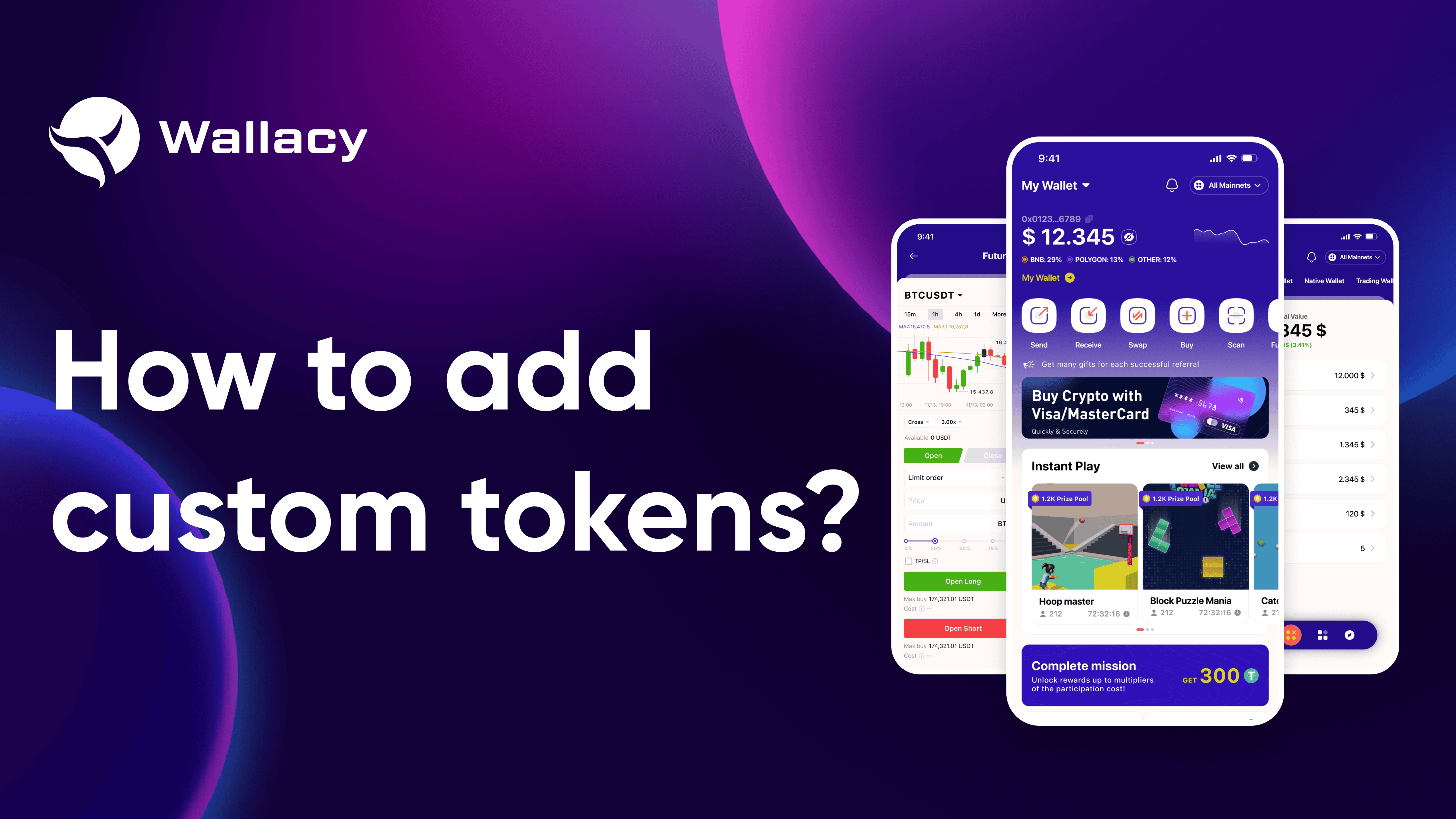 How to add custom tokens to wallet?